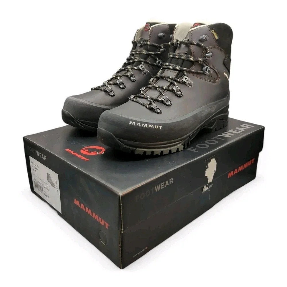 New Mammut Mt Trail XT GTX Mens Size 11 Hiking Boots Dark Brown Leather Gore-Tex